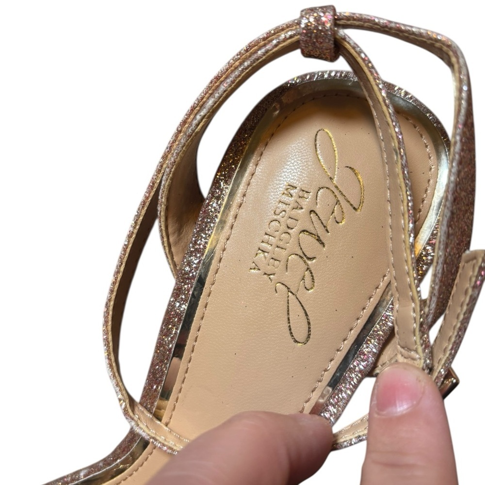 Jewel Badgley Mischka Size 7 Ojai Rose Gold  Crystal Adorned Sculpted Stilettos - Picture 8 of 12